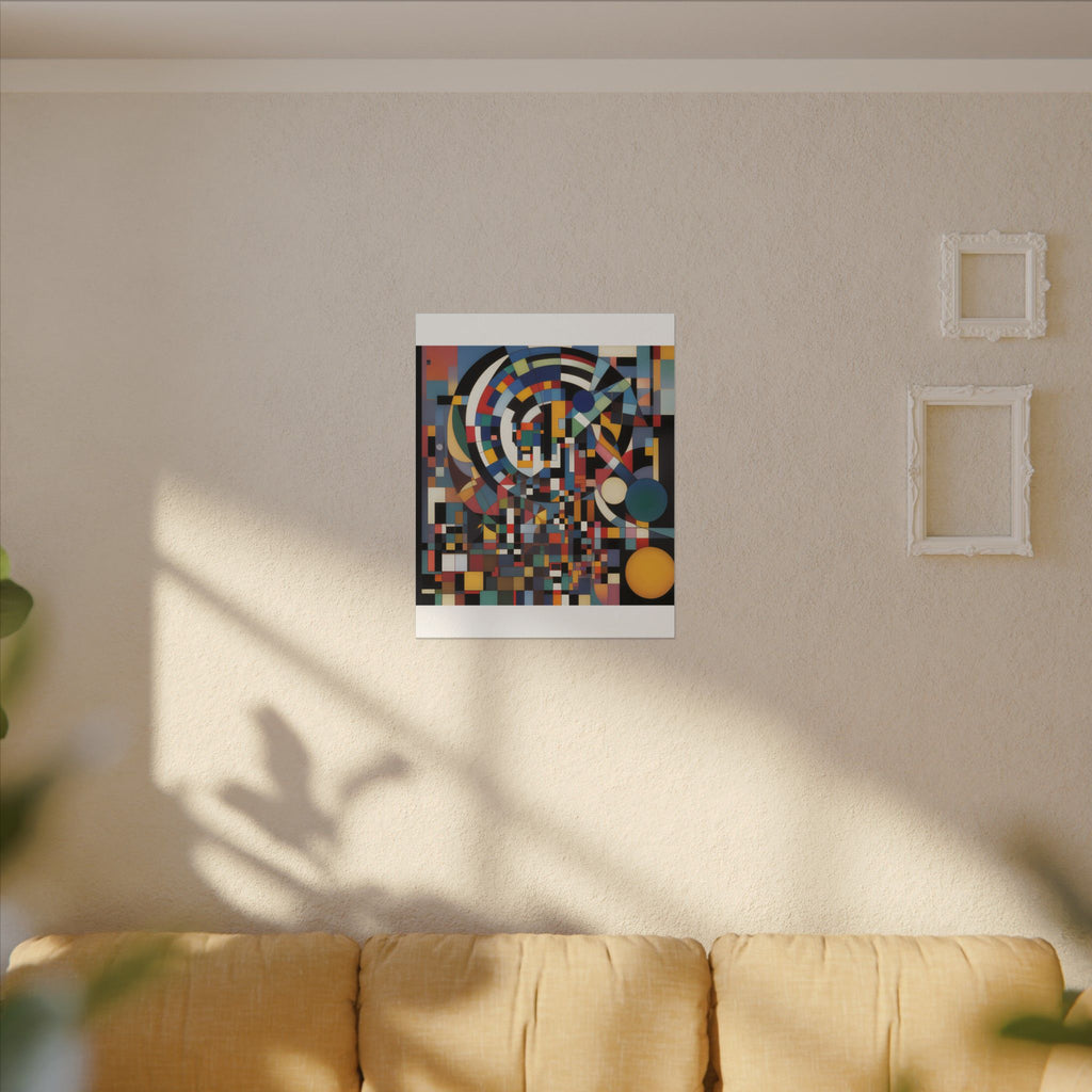 Abstract Reverie #9 gallery-wrapped canvas print â€” color wave abstract in indigo and rose, JB Studio â€” view 75