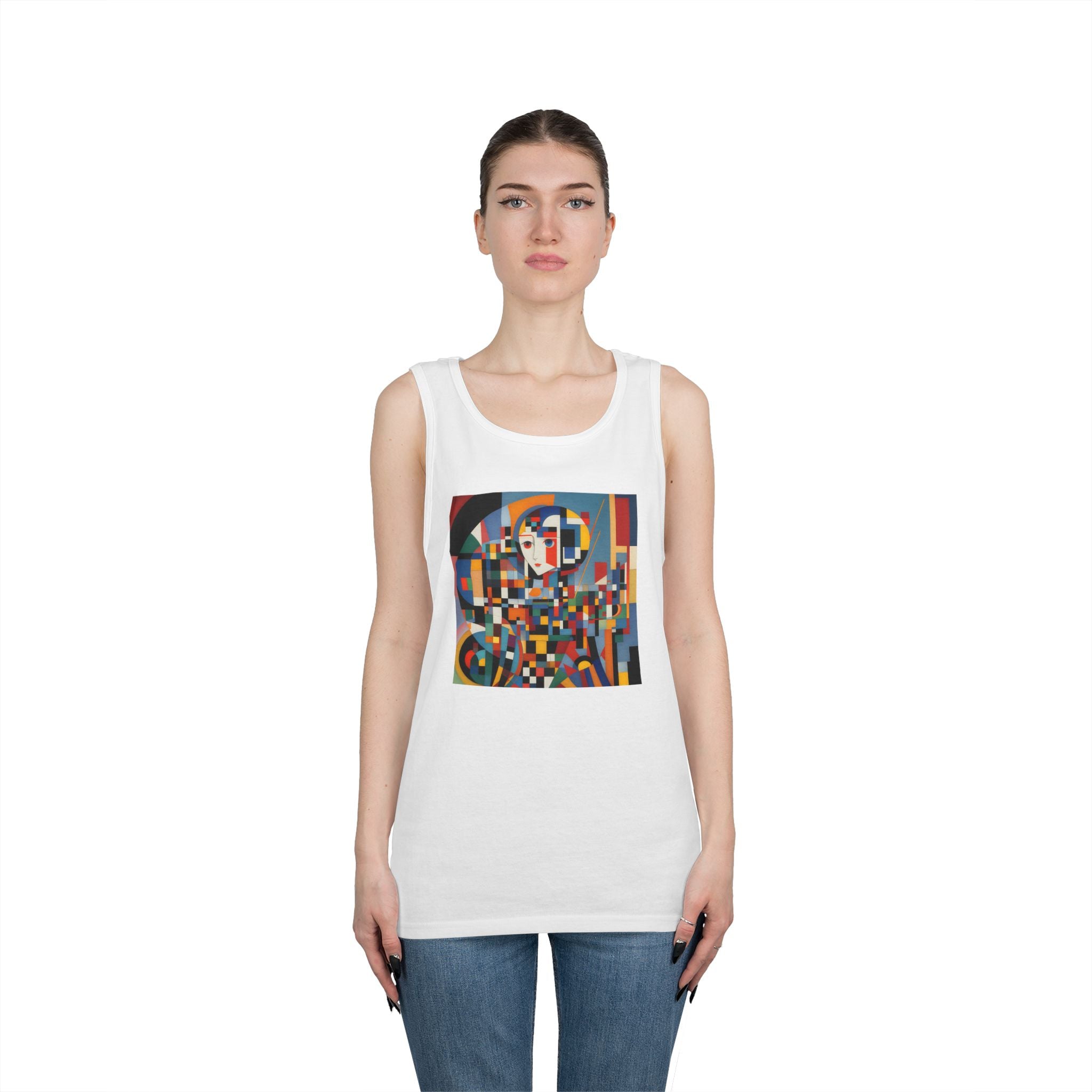 Abstract Reverie Tank Top by JB Studio â€” close-up detail of artwork