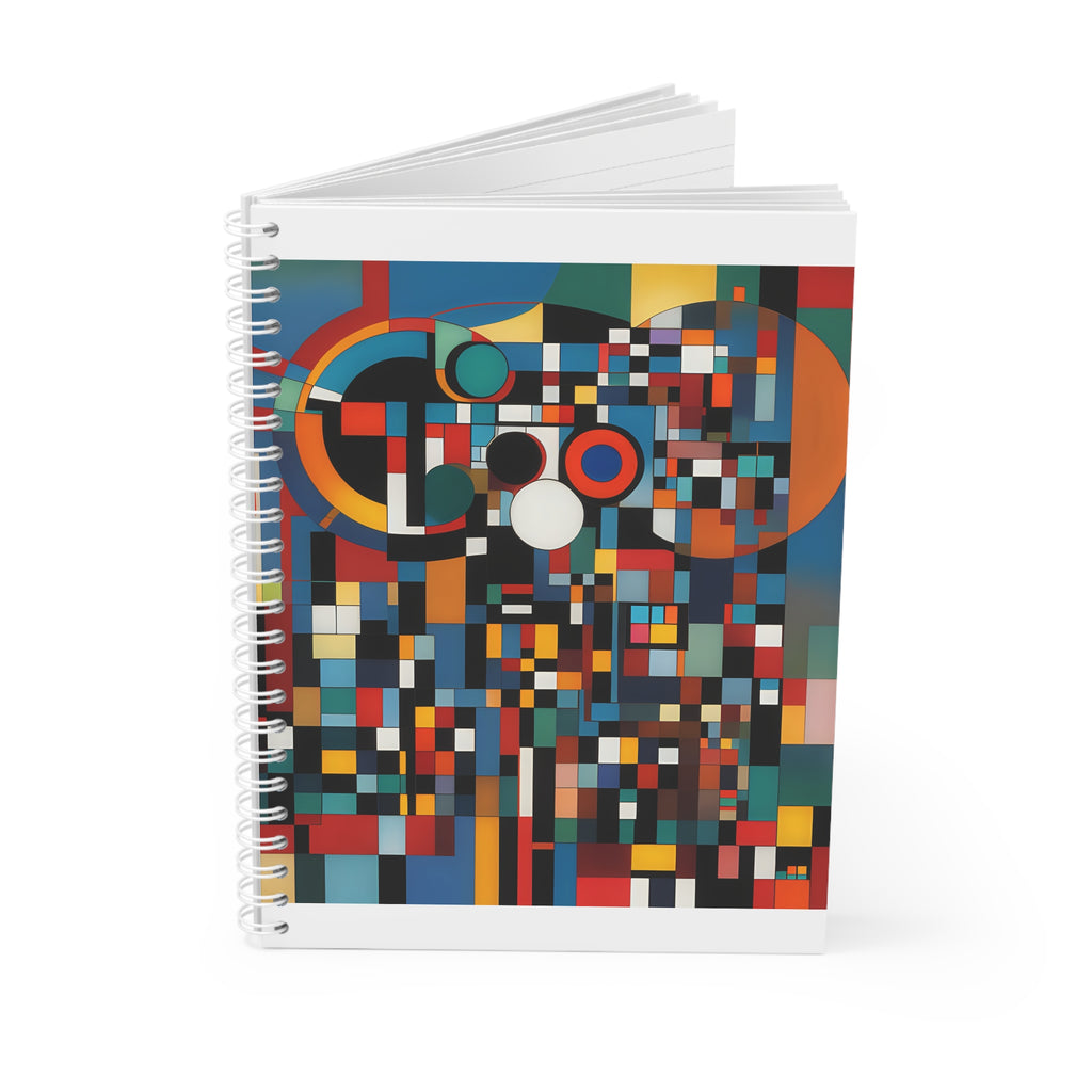 Abstract Reverie Spiral Notebook by JB Studio â€” lifestyle in-room view