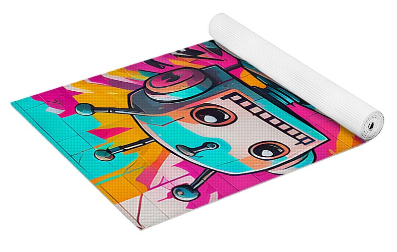 Circuit Splendor Yoga Mat by JB Studio â€” close-up detail of artwork