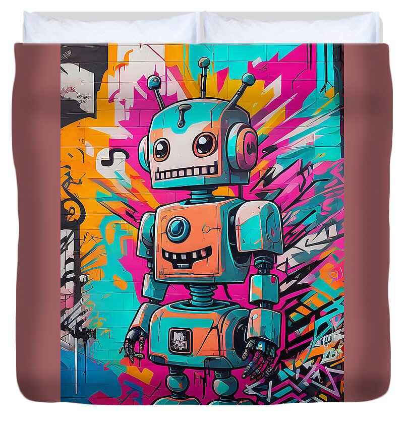 Circuit Splendor Duvet Cover by JB Studio â€” main product image