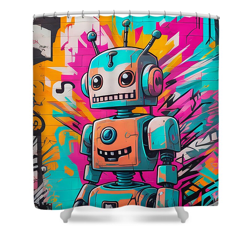 Circuit Splendor Shower Curtain by JB Studio â€” main product image