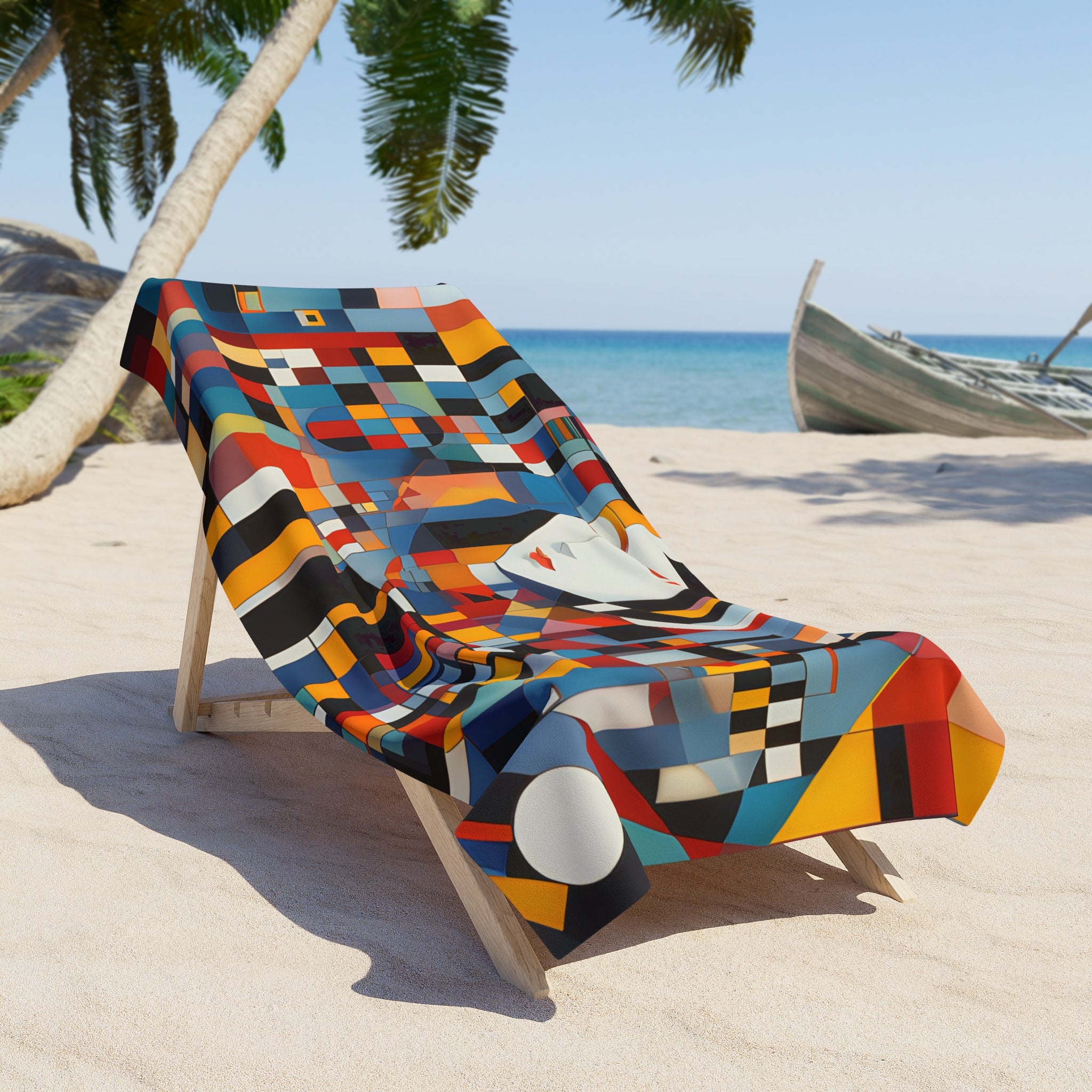 Abstract Reverie Beach Towel by JB Studio â€” close-up detail of artwork