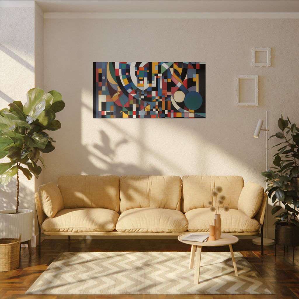 Abstract Reverie #9 gallery-wrapped canvas print â€” color wave abstract in indigo and rose, JB Studio â€” view 90
