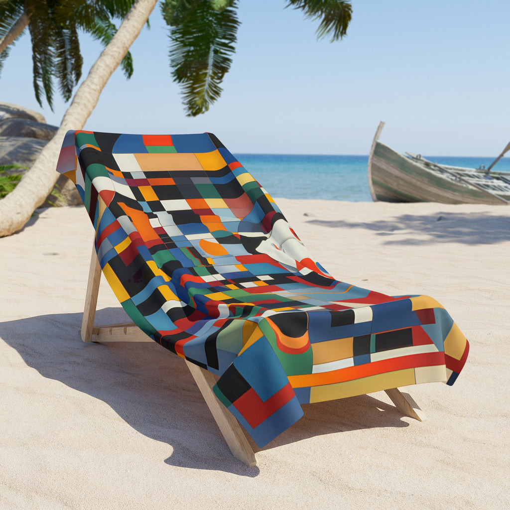 Abstract Reverie Beach Towel by JB Studio â€” close-up detail of artwork