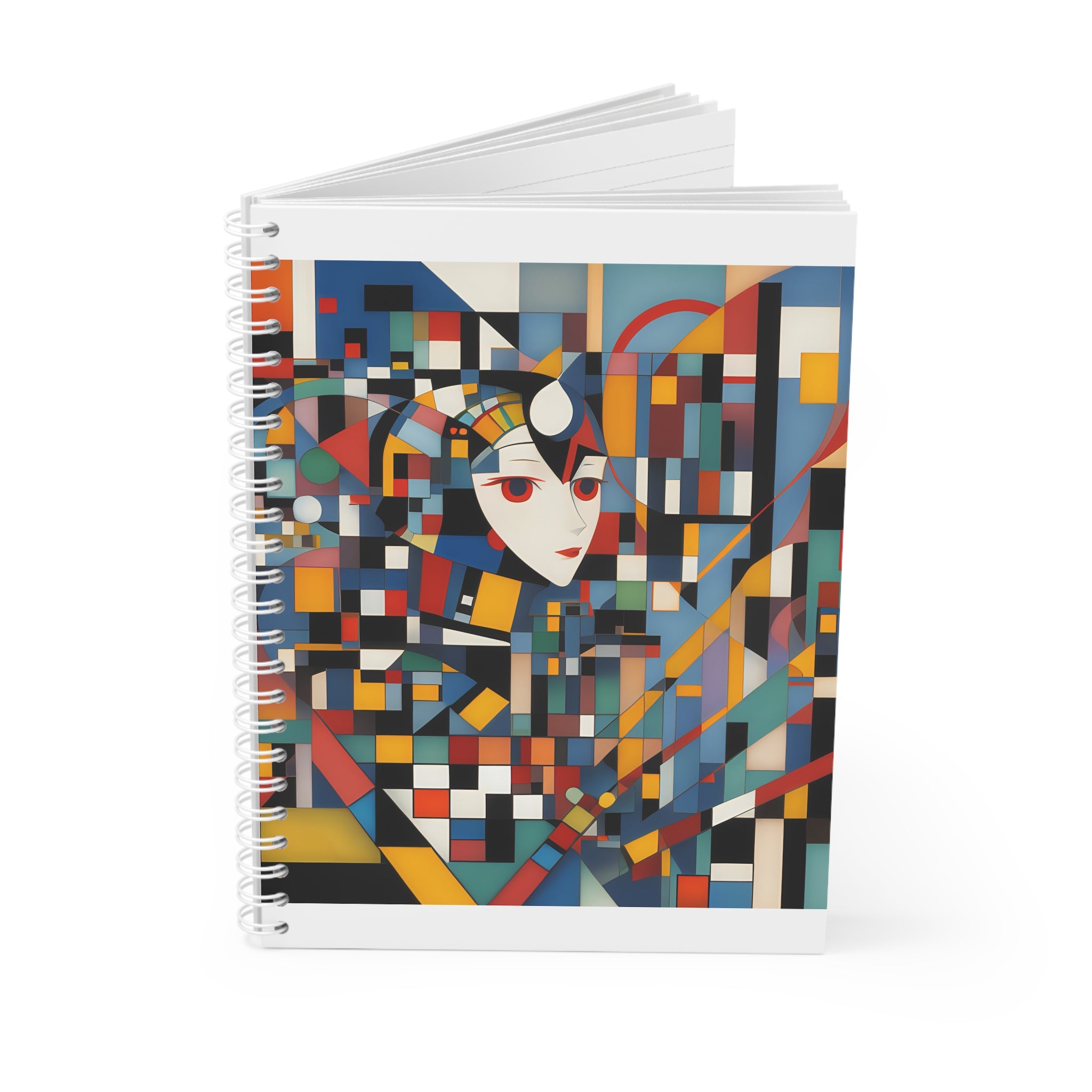 Abstract Reverie Spiral Notebook by JB Studio â€” lifestyle in-room view