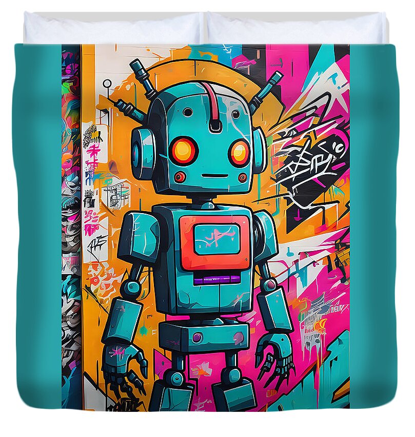Circuit Splendor Duvet Cover by JB Studio â€” main product image