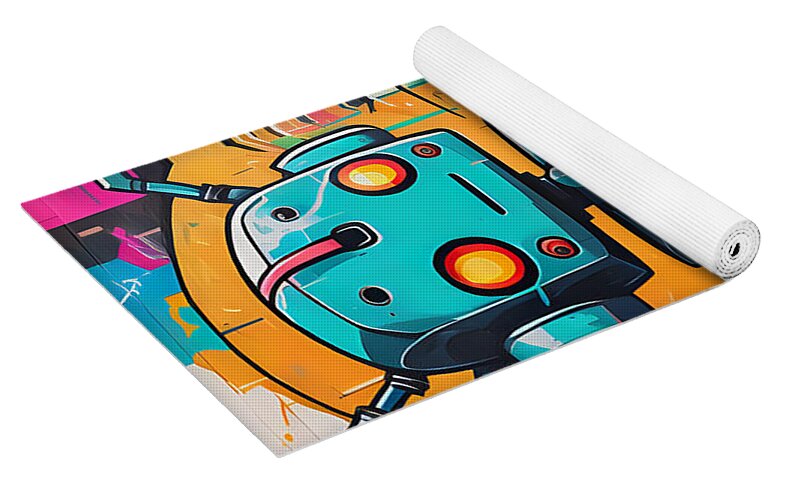 Circuit Splendor Yoga Mat by JB Studio â€” close-up detail of artwork