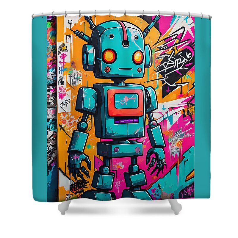 Circuit Splendor Shower Curtain by JB Studio â€” main product image