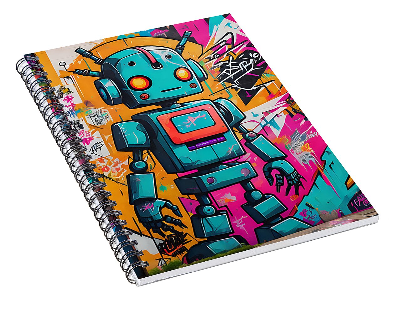Circuit Splendor Spiral Notebook by JB Studio â€” alternate angle view