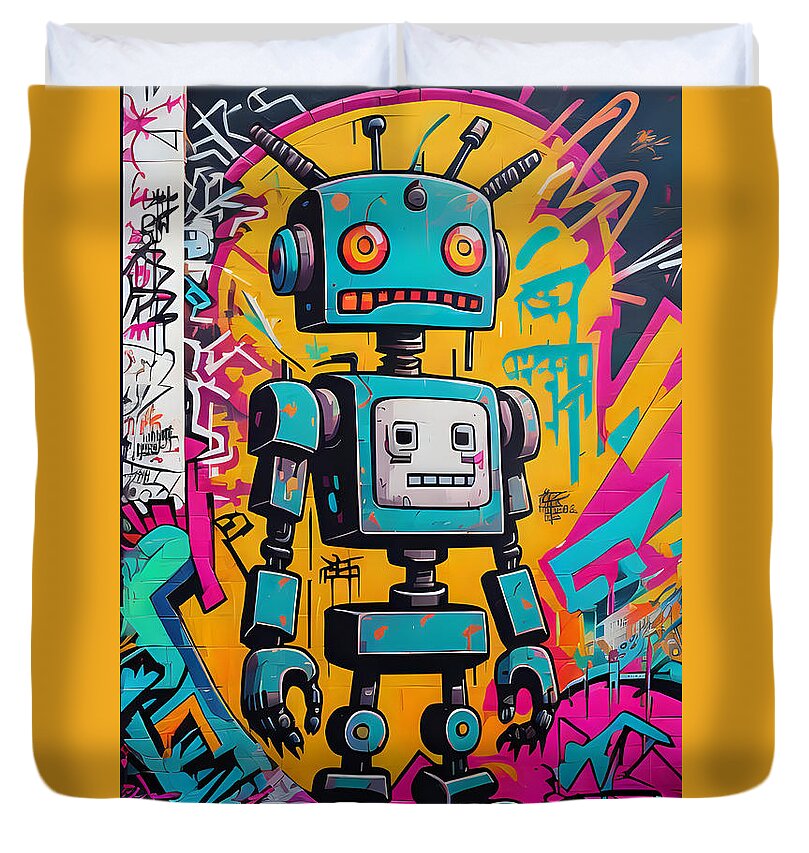 Circuit Splendor Duvet Cover by JB Studio â€” main product image