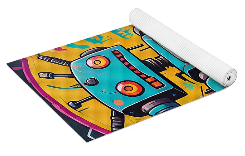 Circuit Splendor Yoga Mat by JB Studio â€” close-up detail of artwork