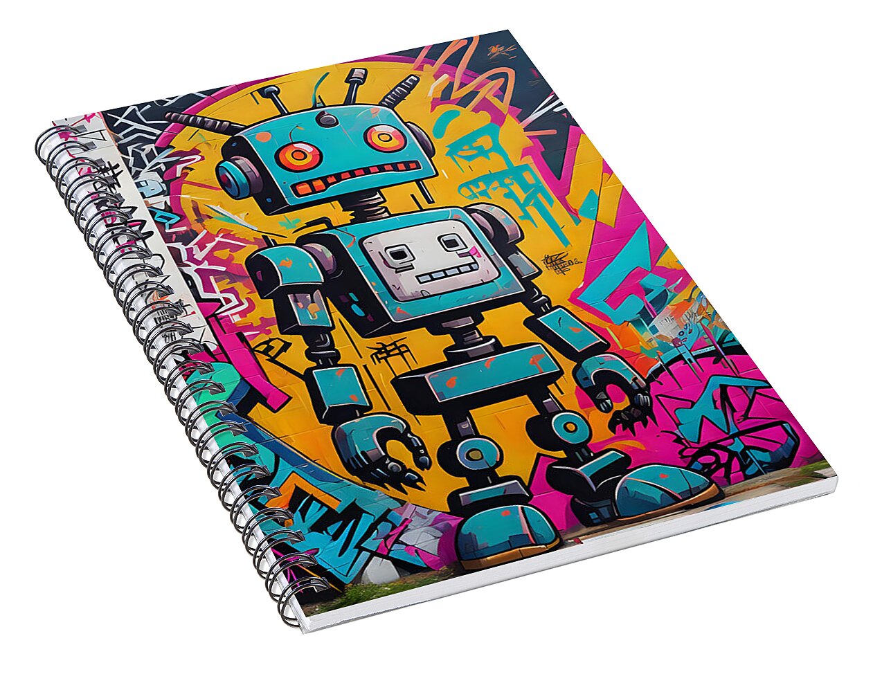 Circuit Splendor Spiral Notebook by JB Studio â€” alternate angle view