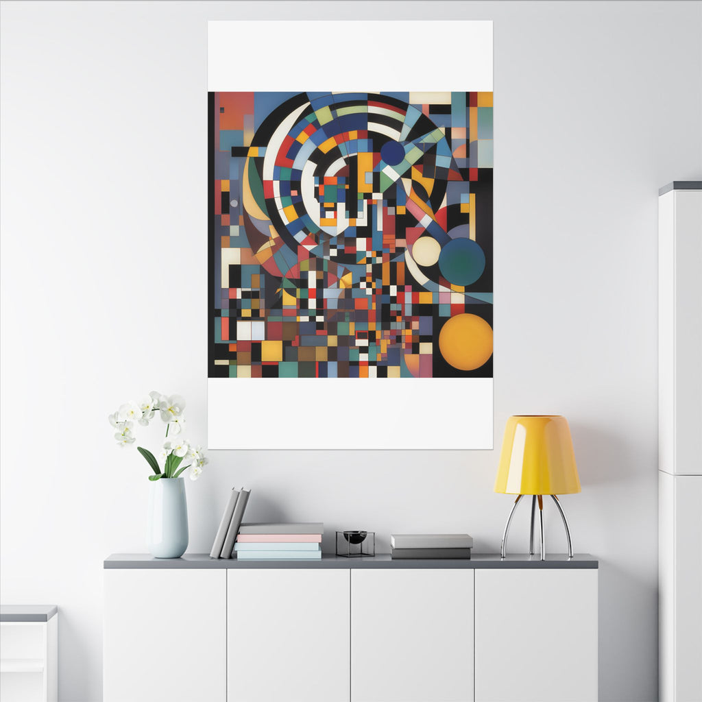 Abstract Reverie #9 gallery-wrapped canvas print â€” color wave abstract in indigo and rose, JB Studio â€” view 154