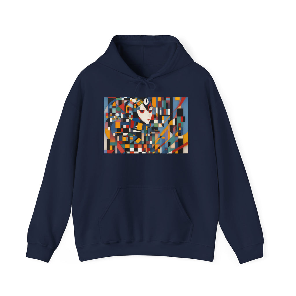 Abstract Reverie Hoodie by JB Studio â€” close-up detail of artwork