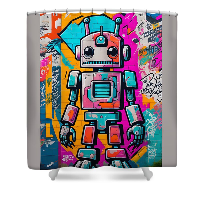 Circuit Splendor Shower Curtain by JB Studio â€” main product image