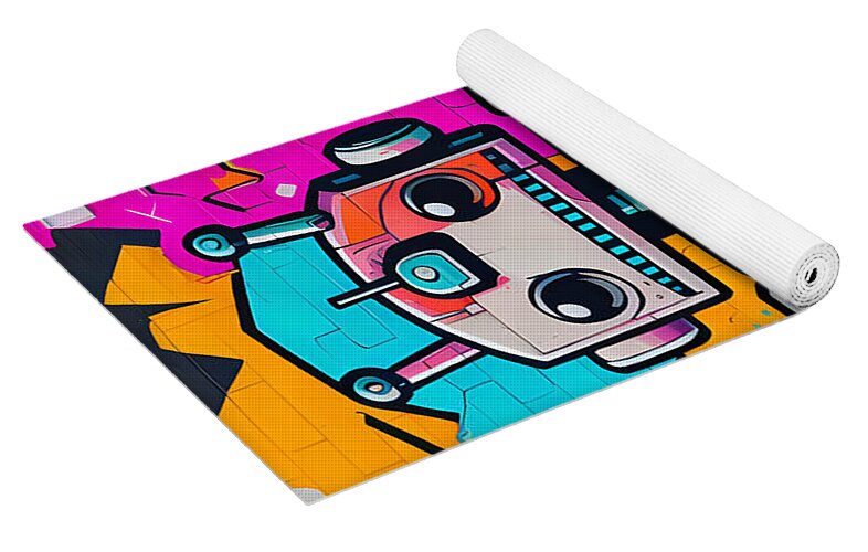 Circuit Splendor Yoga Mat by JB Studio â€” close-up detail of artwork