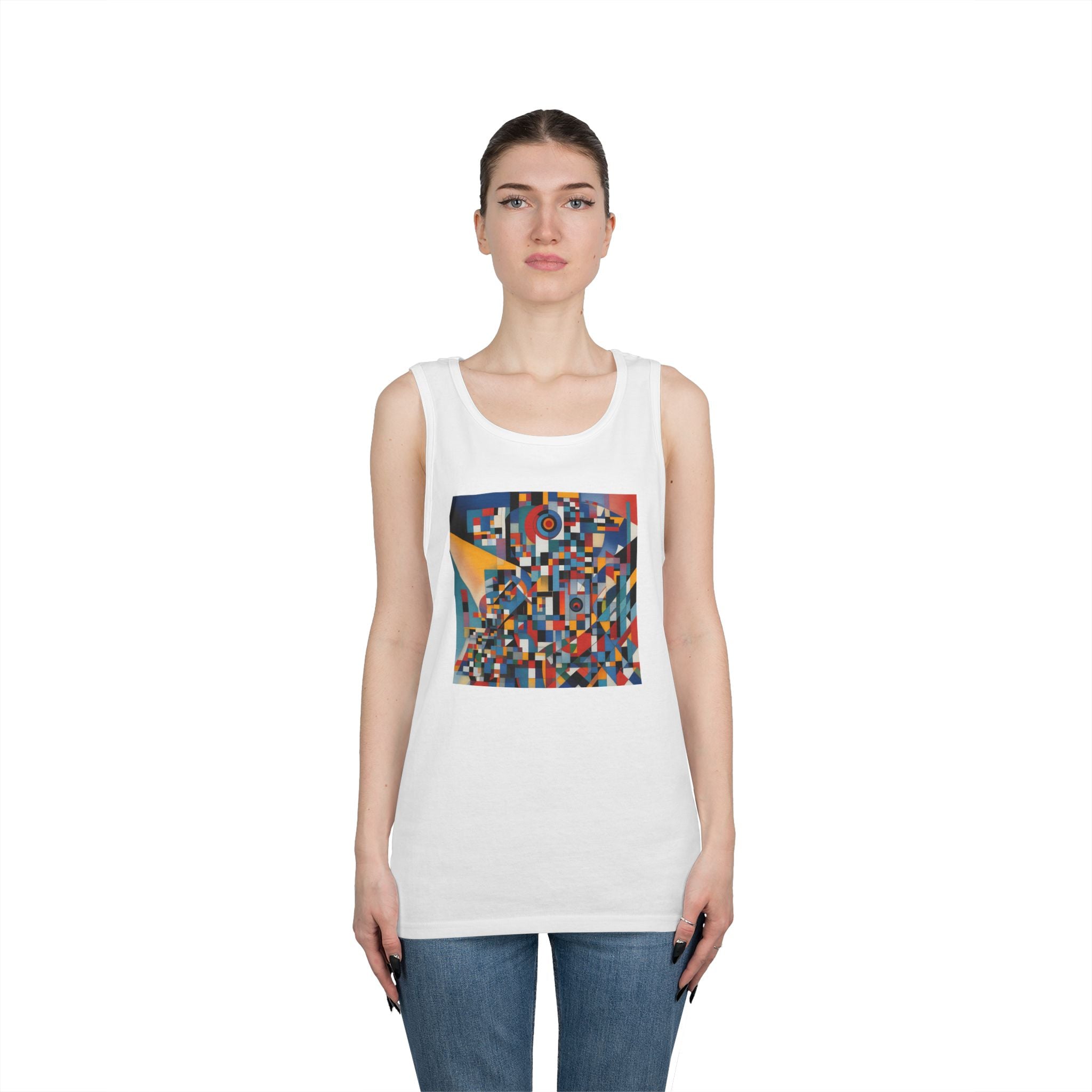 Abstract Reverie Tank Top by JB Studio â€” close-up detail of artwork