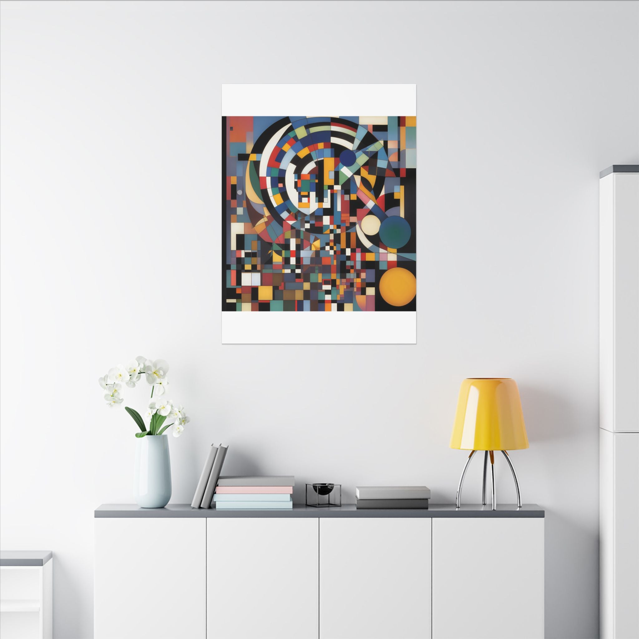 Abstract Reverie #9 gallery-wrapped canvas print â€” color wave abstract in indigo and rose, JB Studio â€” view 184