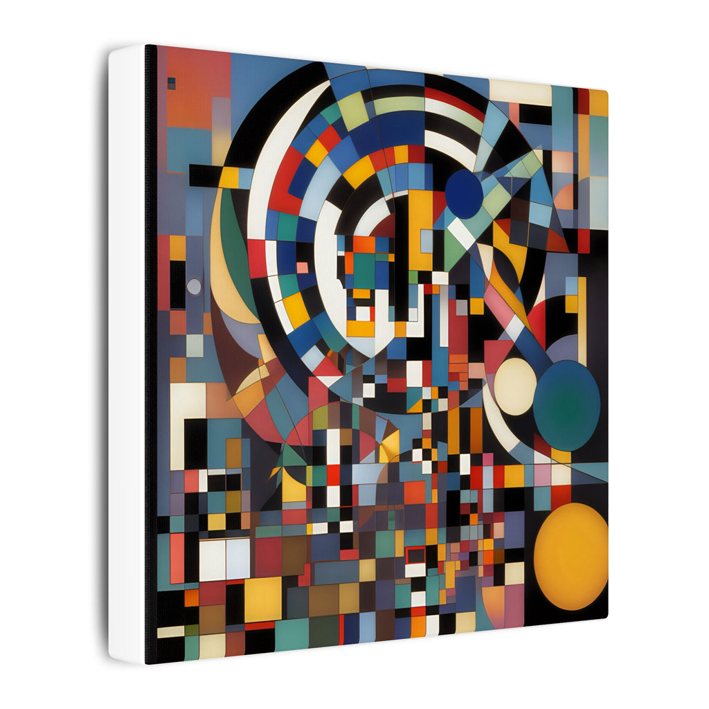 Abstract Reverie #9 gallery-wrapped canvas print â€” color wave abstract in indigo and rose, JB Studio â€” view 128