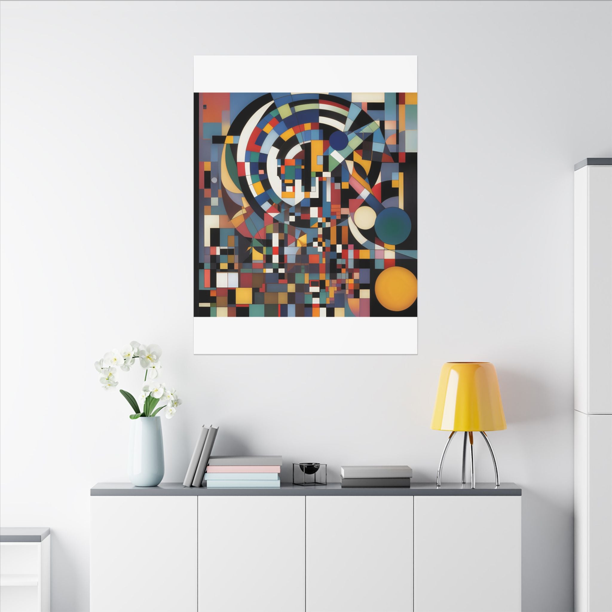 Abstract Reverie #9 gallery-wrapped canvas print â€” color wave abstract in indigo and rose, JB Studio â€” view 127