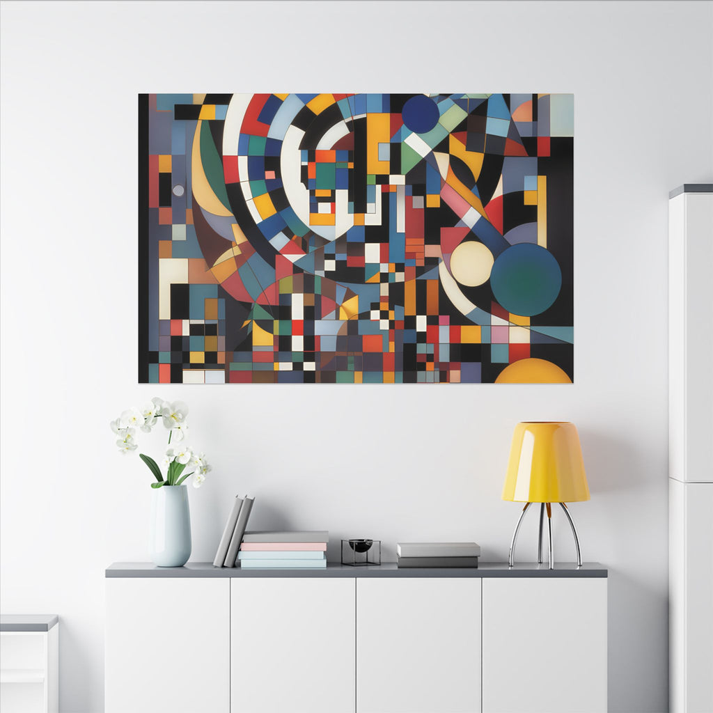 Abstract Reverie #9 gallery-wrapped canvas print â€” color wave abstract in indigo and rose, JB Studio â€” view 223