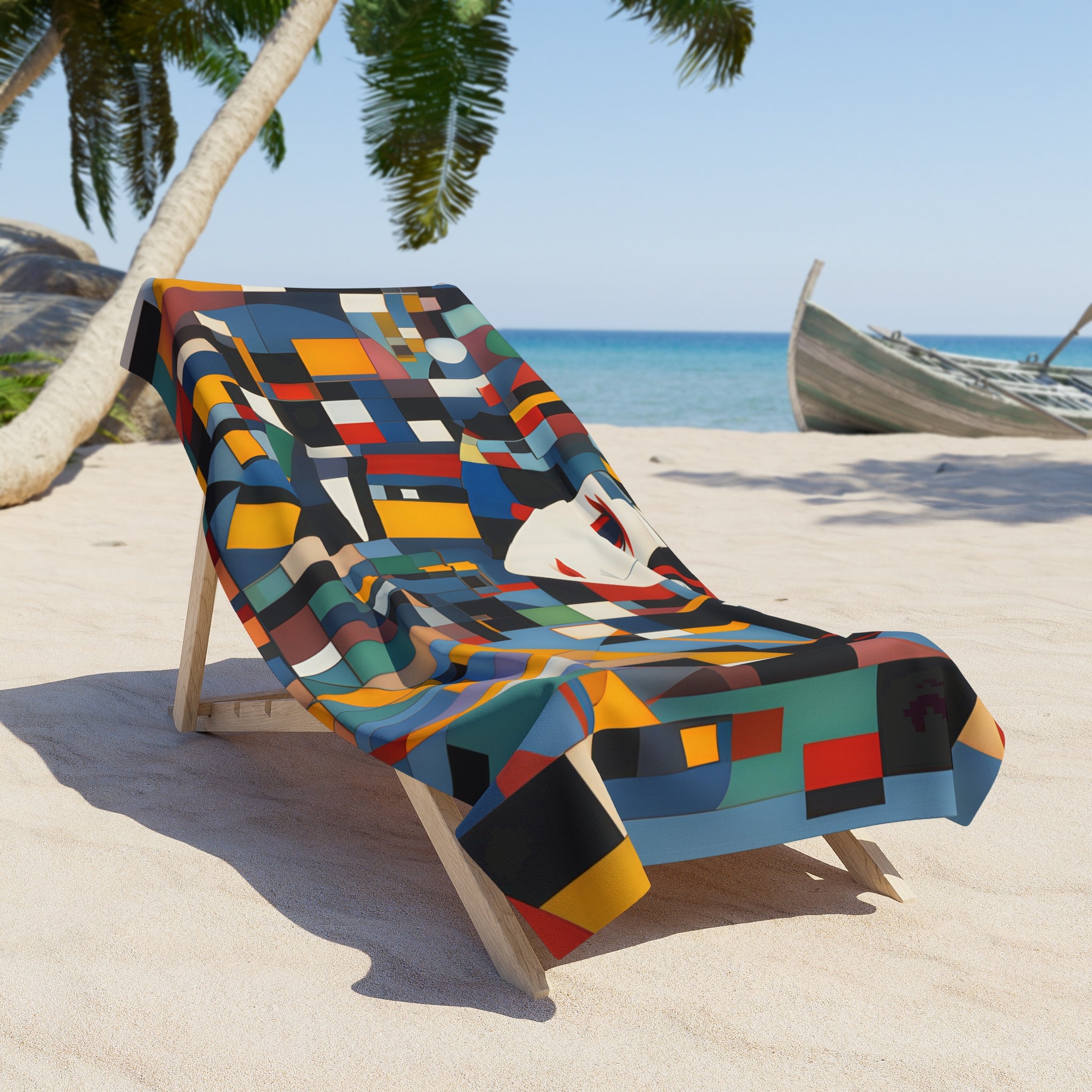 Abstract Reverie Beach Towel by JB Studio â€” close-up detail of artwork