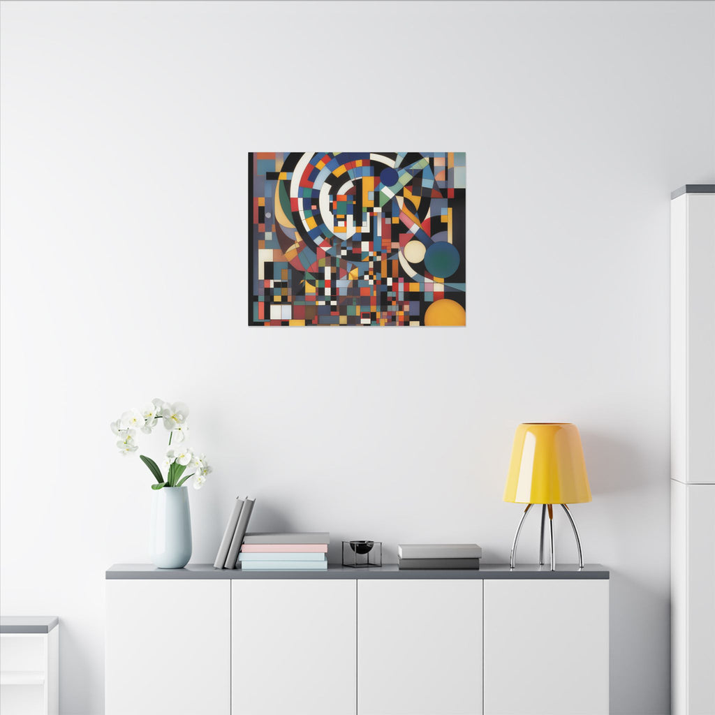 Abstract Reverie #9 gallery-wrapped canvas print â€” color wave abstract in indigo and rose, JB Studio â€” view 112
