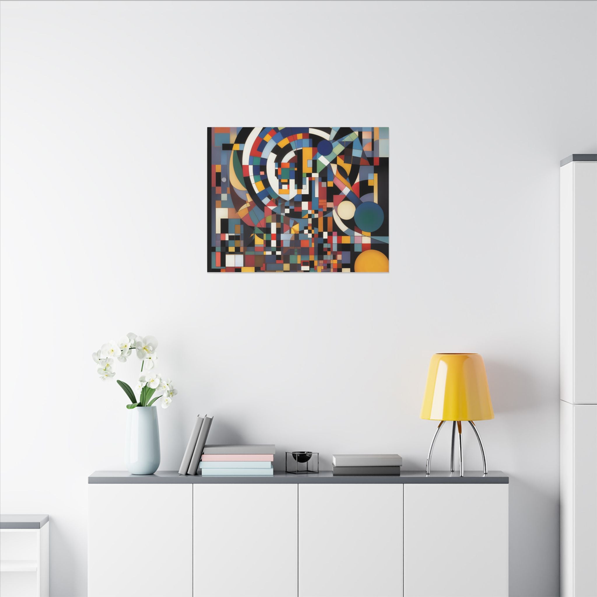 Abstract Reverie #9 gallery-wrapped canvas print â€” color wave abstract in indigo and rose, JB Studio â€” view 112
