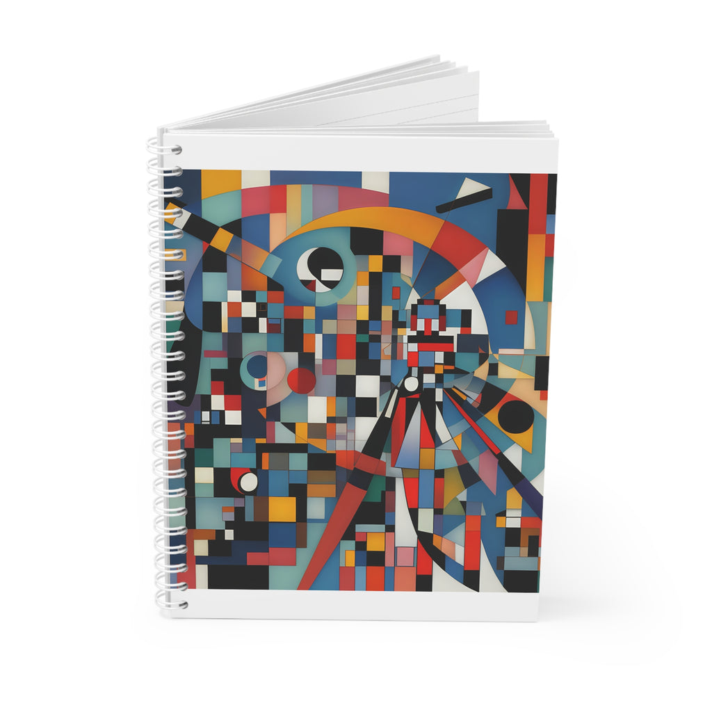Abstract Reverie Spiral Notebook by JB Studio â€” lifestyle in-room view