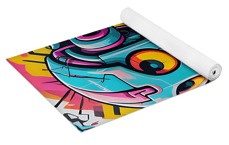 Circuit Splendor Yoga Mat by JB Studio â€” close-up detail of artwork