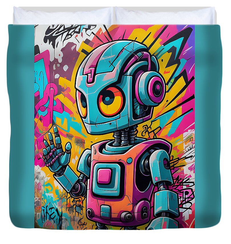 Circuit Splendor Duvet Cover by JB Studio â€” main product image