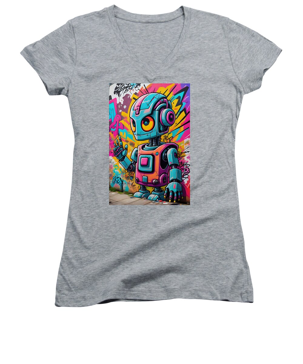 Circuit Splendor Women's V-Neck T-Shirt by JB Studio â€” main product image