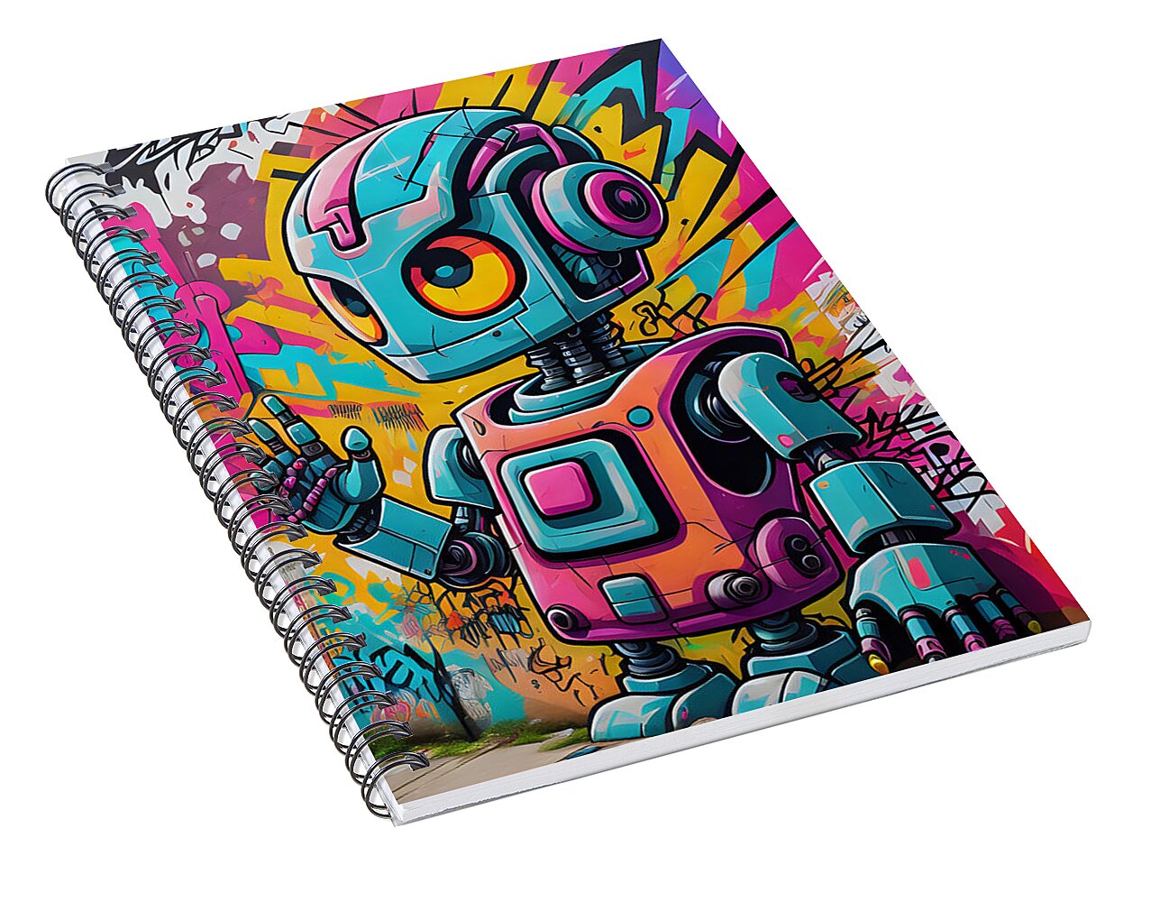 Circuit Splendor Spiral Notebook by JB Studio â€” alternate angle view