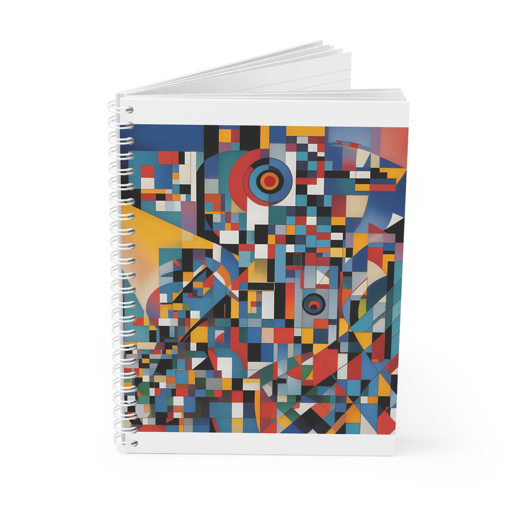 Abstract Reverie Spiral Notebook by JB Studio â€” lifestyle in-room view