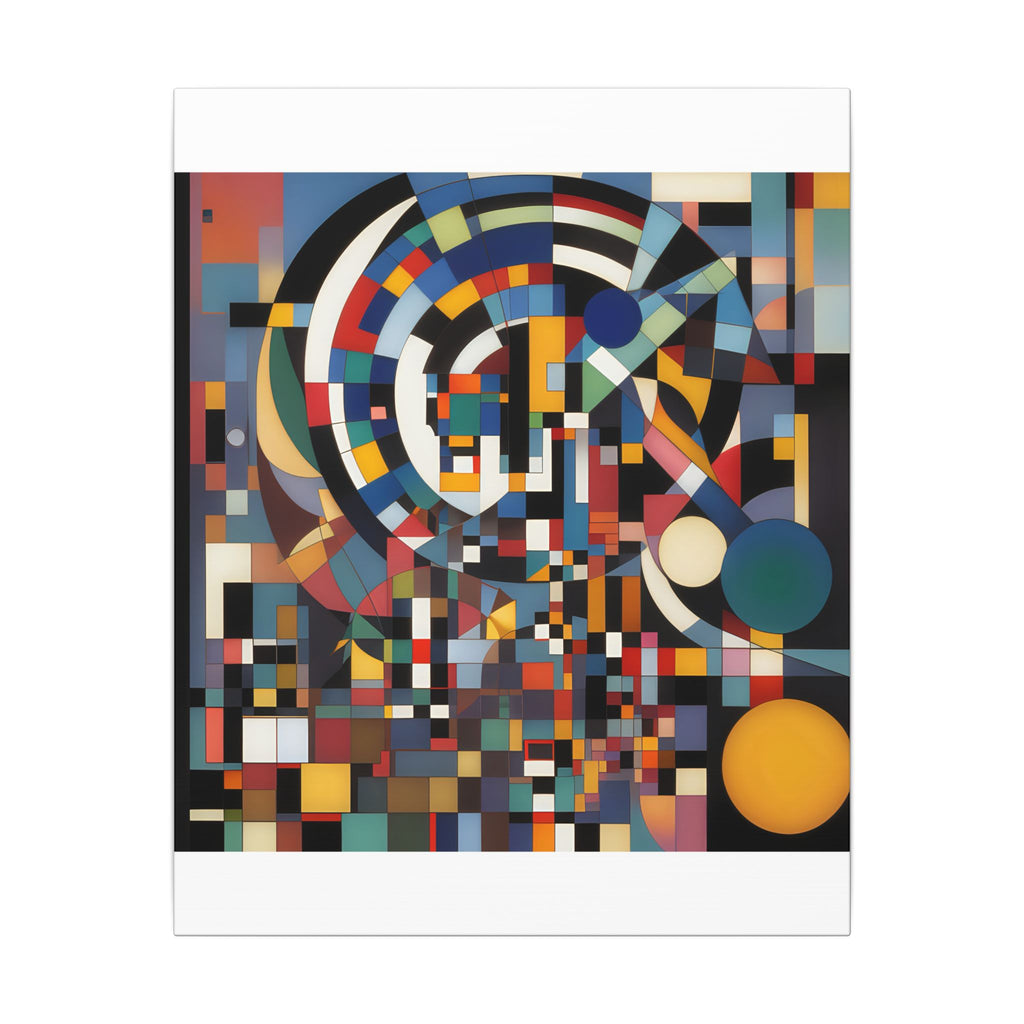 Abstract Reverie #9 gallery-wrapped canvas print â€” color wave abstract in indigo and rose, JB Studio â€” view 239
