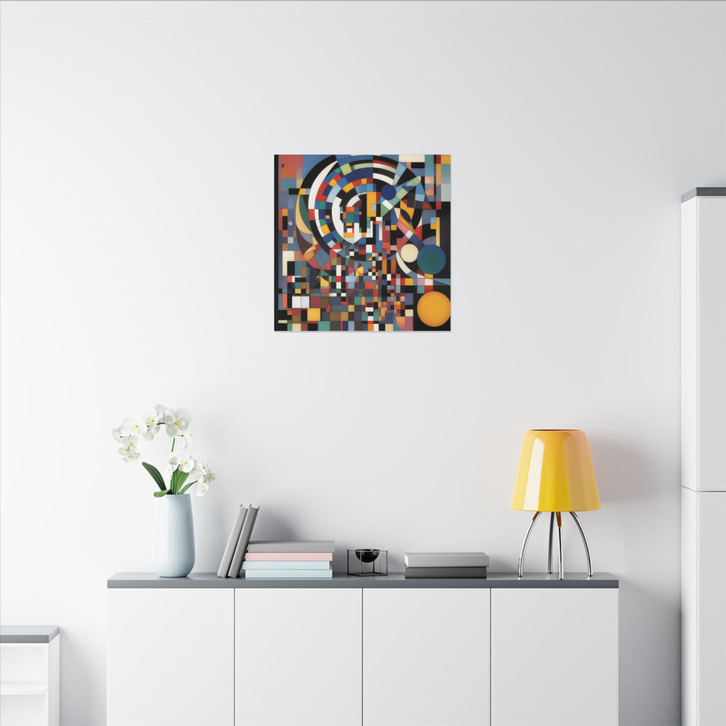 Abstract Reverie #9 gallery-wrapped canvas print â€” color wave abstract in indigo and rose, JB Studio â€” view 193