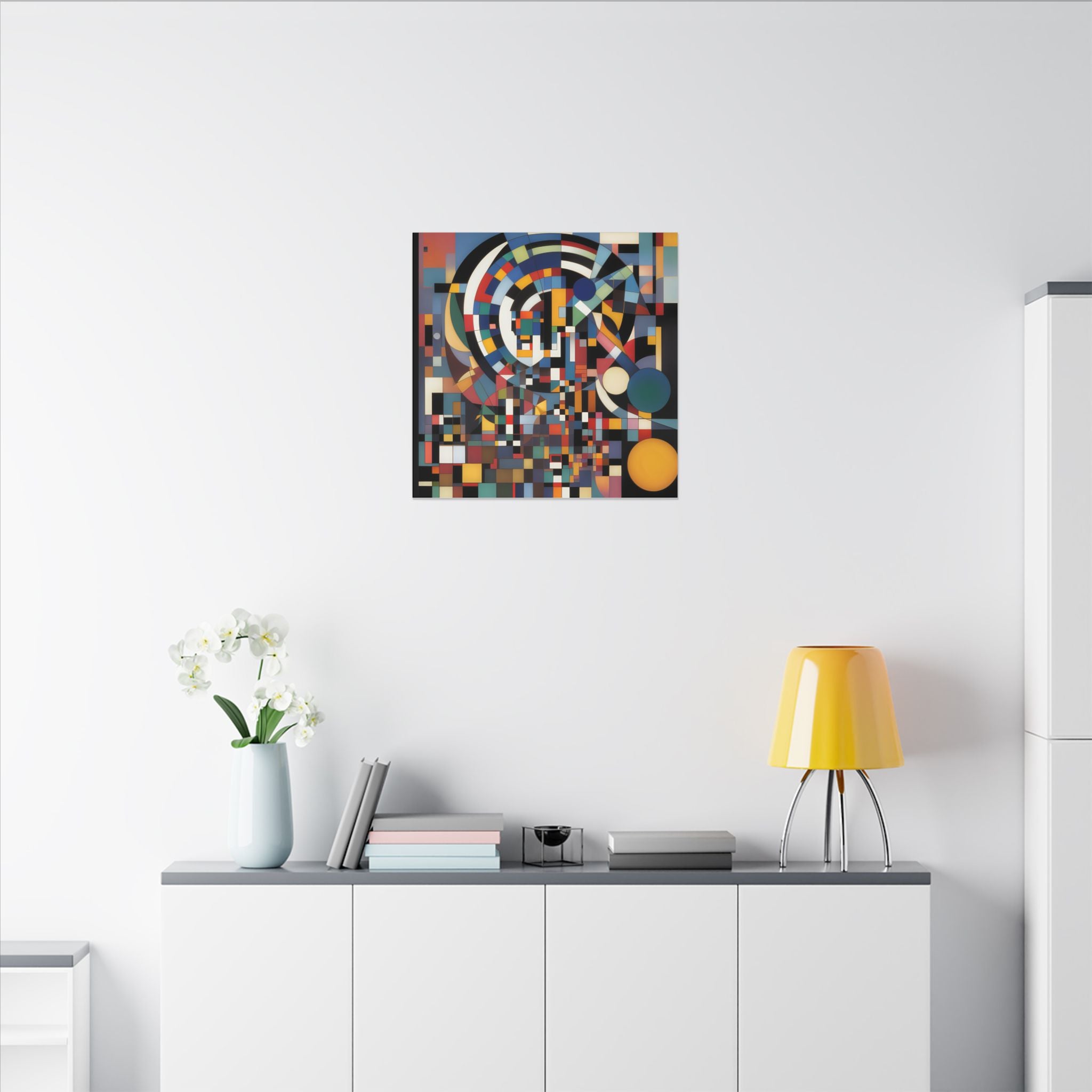 Abstract Reverie #9 gallery-wrapped canvas print â€” color wave abstract in indigo and rose, JB Studio â€” view 193