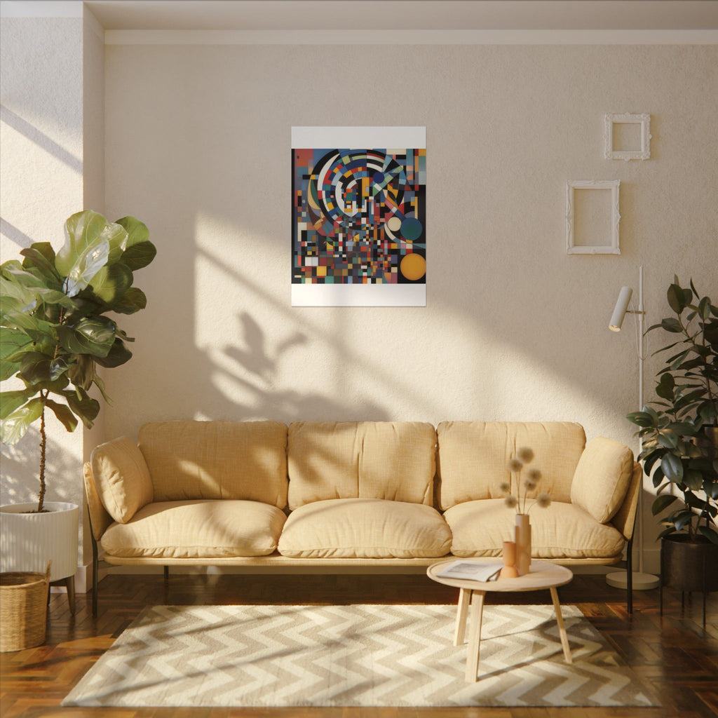 Abstract Reverie #9 gallery-wrapped canvas print â€” color wave abstract in indigo and rose, JB Studio â€” view 183
