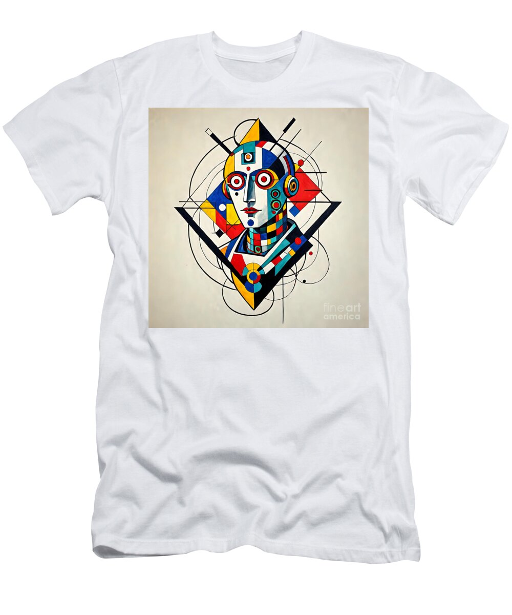 Abstract Synthesis graphic tee â€” bold geometric color composition DTG print, unisex cotton, JB Studio