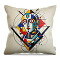 Abstract Synthesis throw pillow â€” bold geometric color print both sides, soft polyester, JB Studio