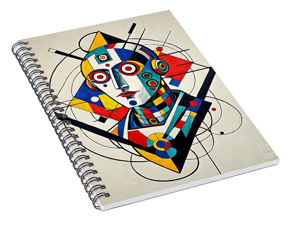 Abstract Synthesis Spiral Notebook by JB Studio â€” alternate angle view