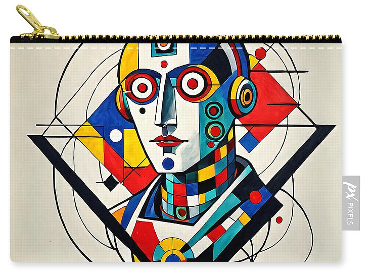 Abstract Synthesis Zip Pouch by JB Studio â€” main product image