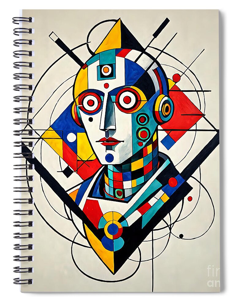 Abstract Synthesis Spiral Notebook by JB Studio â€” main product image