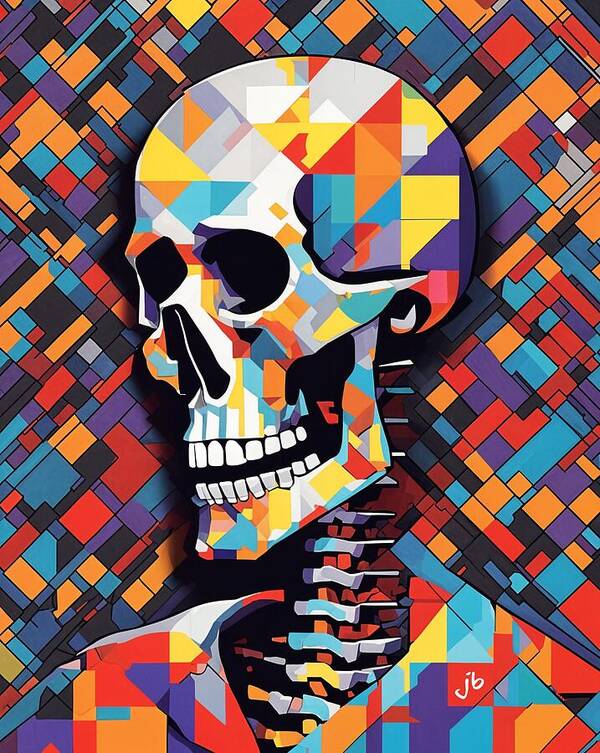 Alive in Spectrum wall art print â€” joyful full-spectrum color explosion on archival paper, JB Studio