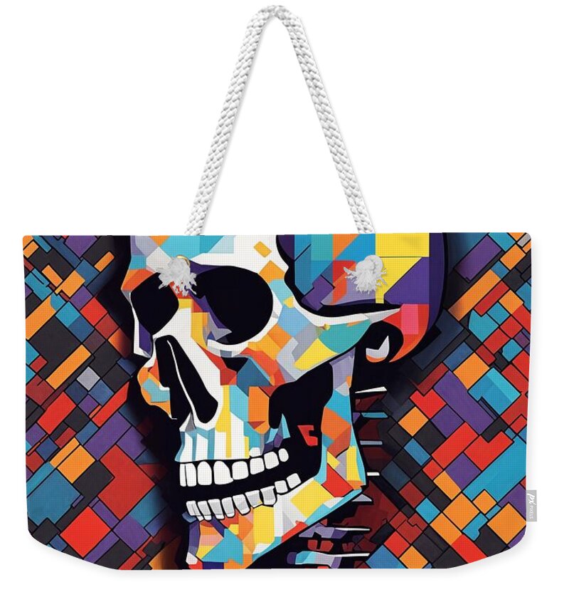 Alive in Spectrum weekender tote bag â€” vibrant full-spectrum print, reinforced canvas straps, JB Studio