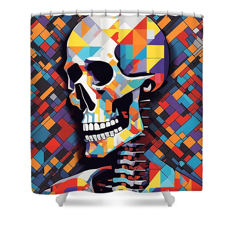 Alive in Spectrum Shower Curtain by JB Studio â€” main product image