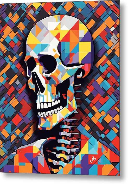 Alive in Spectrum metal wall art â€” vivid rainbow spectrum on brushed aluminum float mount, JB Studio