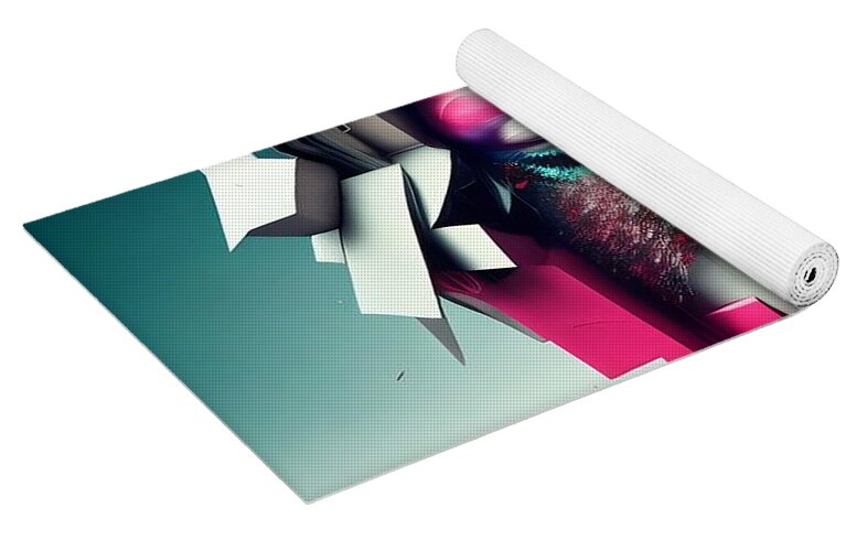 Beauty in Chaos Yoga Mat by JB Studio â€” close-up detail of artwork