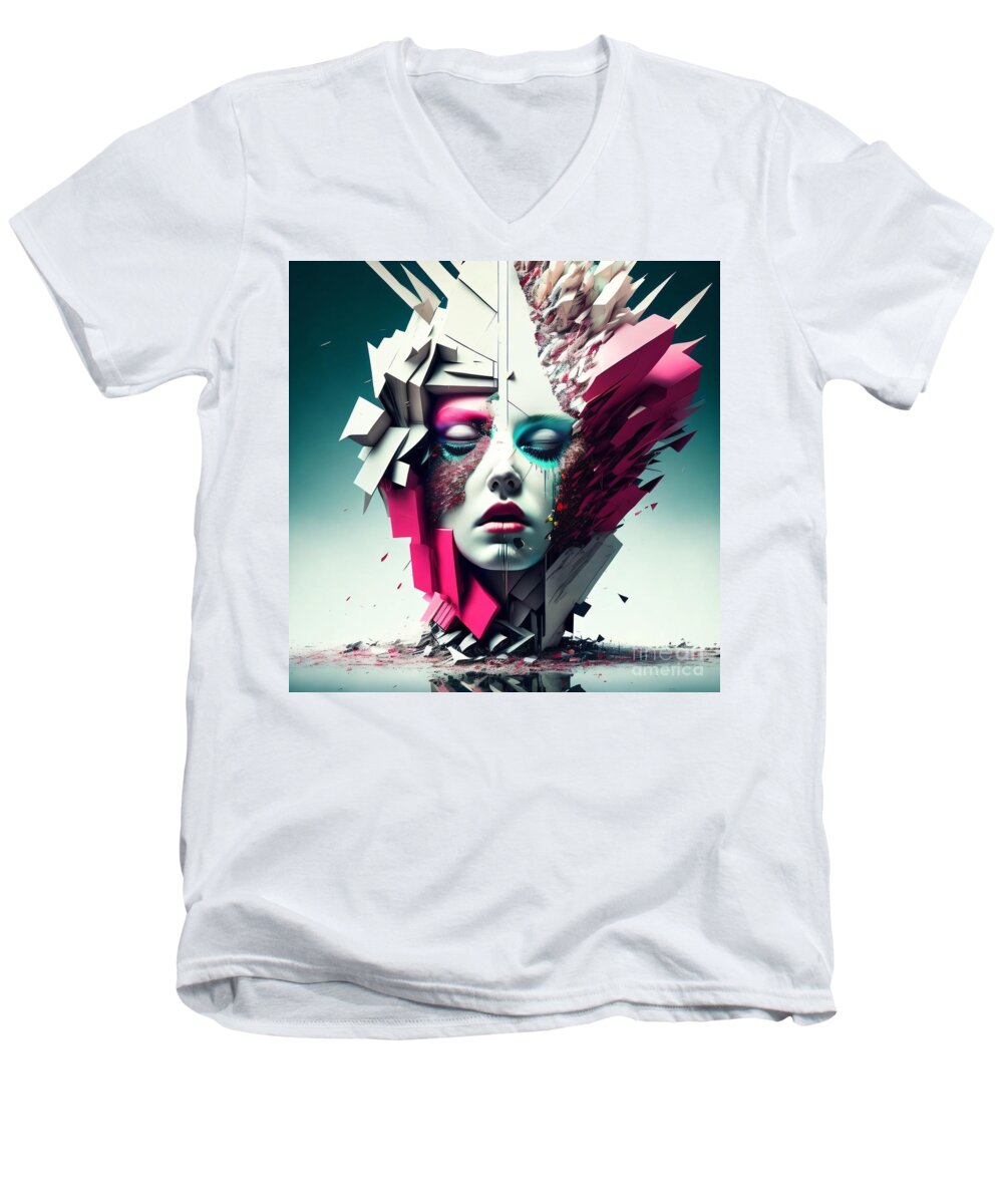 Beauty in Chaos Men's V-Neck T-Shirt by JB Studio â€” main product image